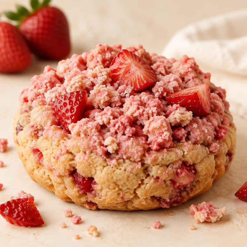 Galleta Crumble: Crumble de Magdalenas de Fresas
