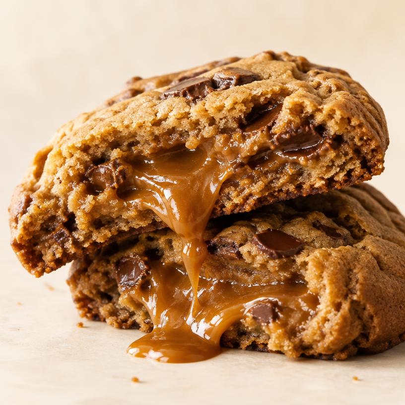 Galleta estilo Nueva York: Chispas de chocolate y caramelo salado