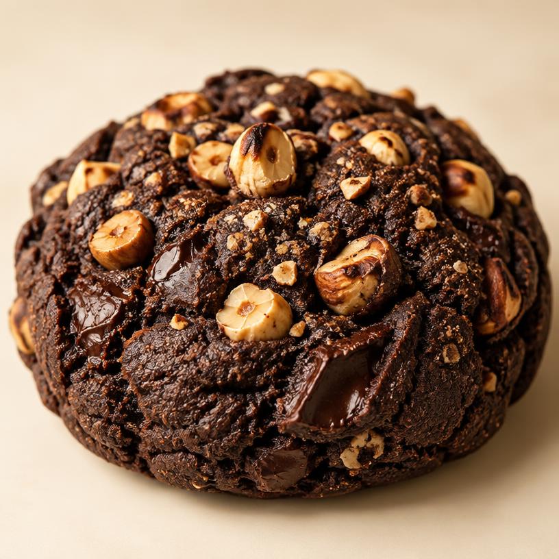 Galleta estilo Nueva York: Doble chocolate y avellanas tostadas