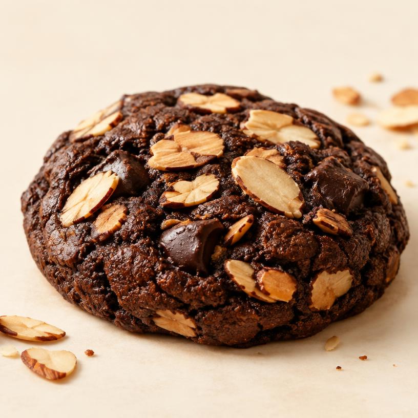Galleta estilo Nueva York: Chocolate amargo y almendras tostadas